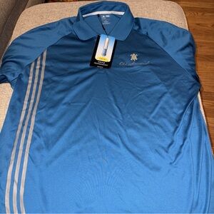 Mens Adidas Polo Golf Shirt Clima Cool Quater Zip NWT